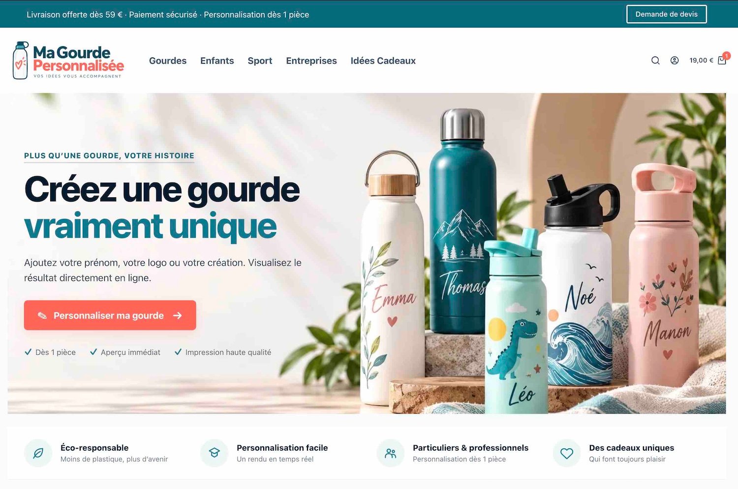 Ma Gourde Personnalisée